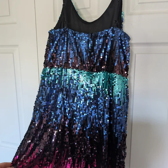 Women's Multicolor Sequin Romper Strappy - Picture 2 of 3